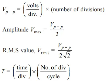 measurement of voltage using CRO